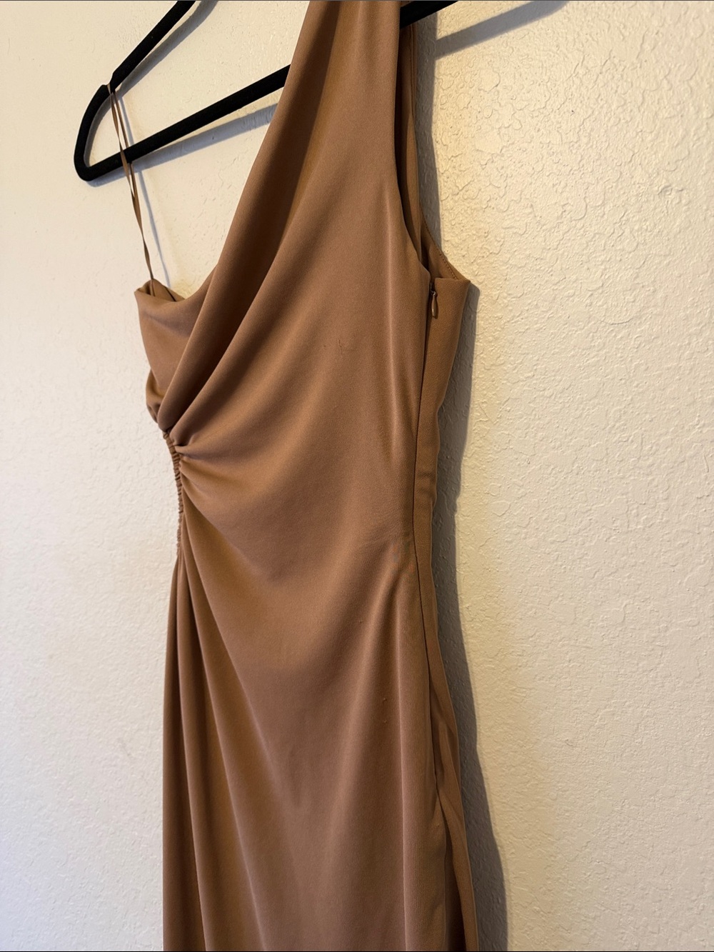 NICHOLAS Drie One-Shoulder Cutout Maxi Dress in Camel - Picture 7 of 7